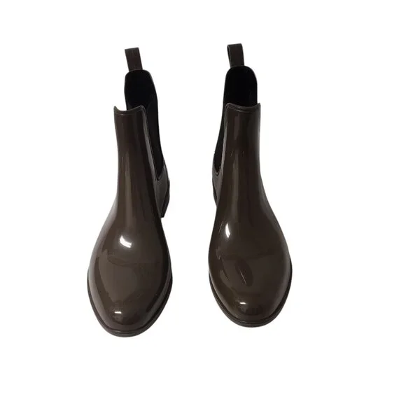 Comfortview: Ankle Rain Boots, Size 12W, Deep Olive Green - Picture 5 of 12